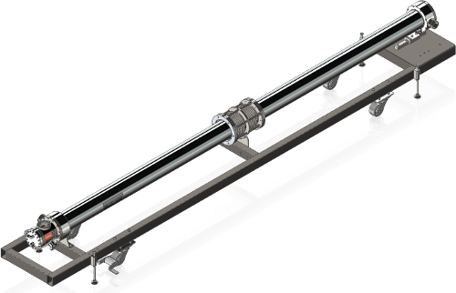 Dymenso microwave load assembly in horizontal configuration